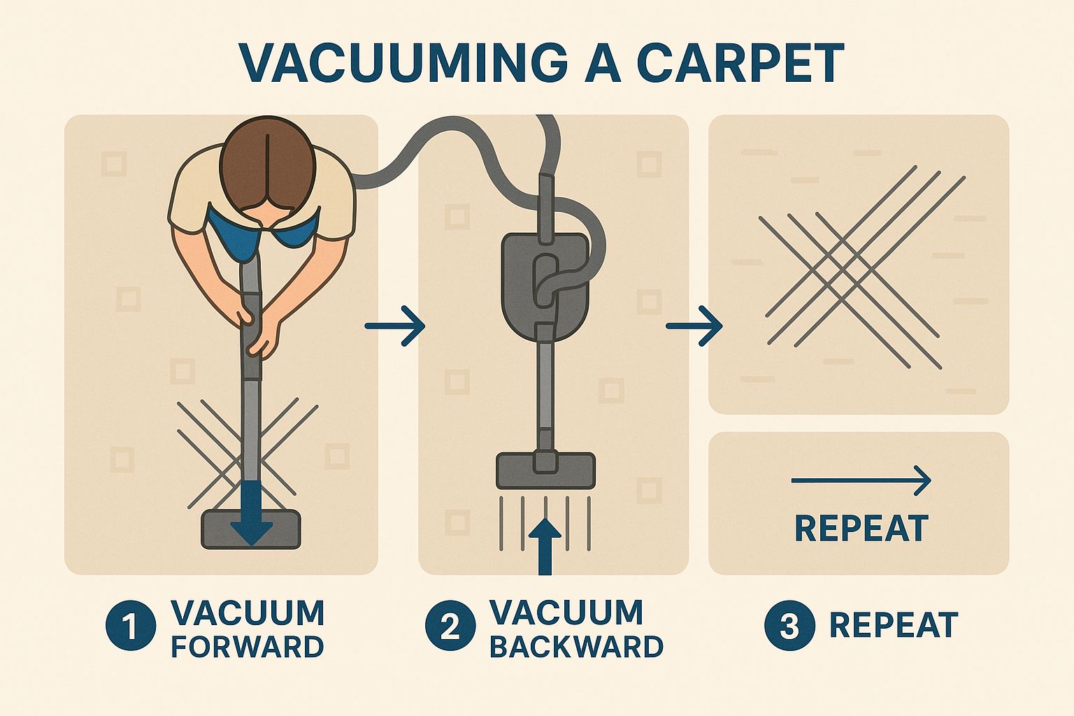 Infographic about best way to clean carpet at home