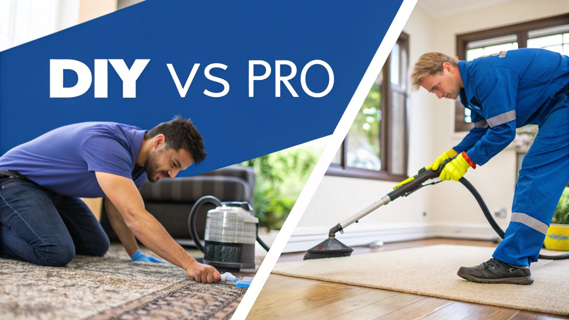 Homeowner measuring a carpeted room to estimate cleaning costs.