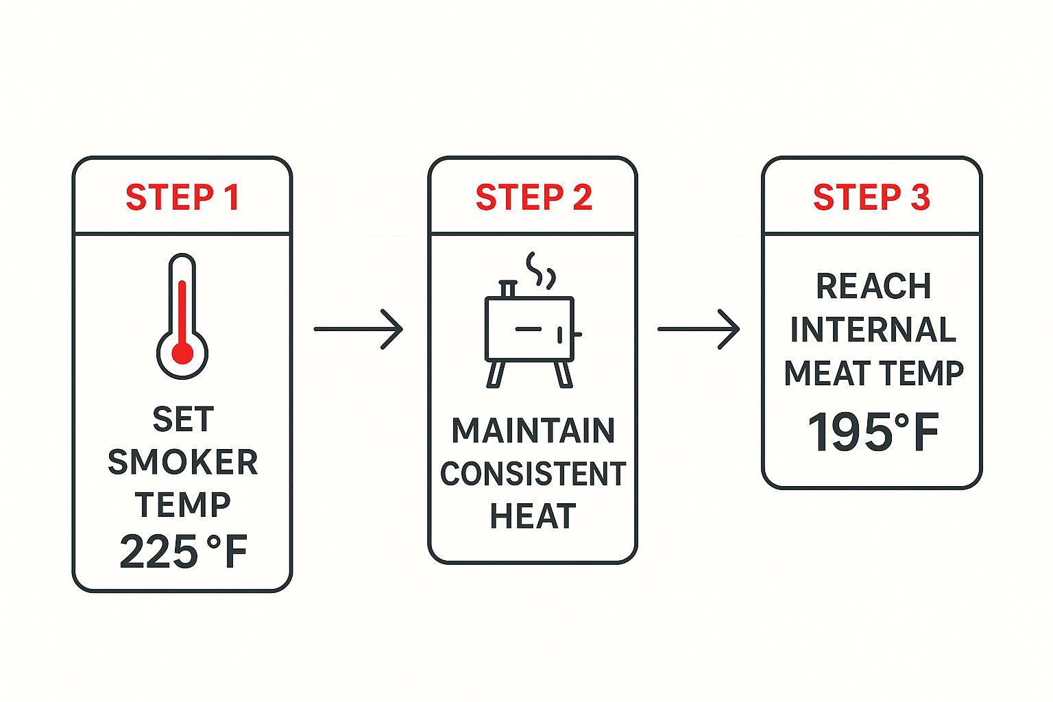 Infographic about how to smoke meat