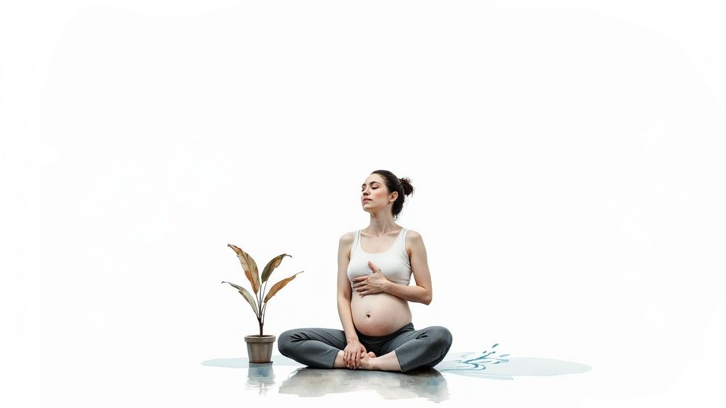 A person practicing deep breathing exercises for stress relief.