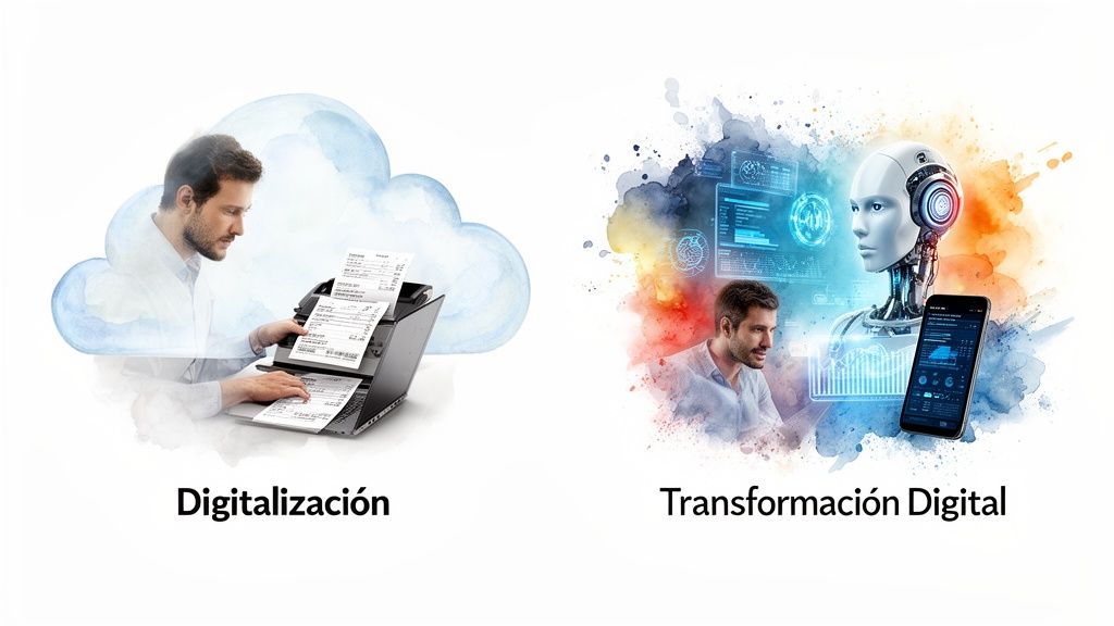 La diferencia entre digitalización y transformación digital para tu negocio