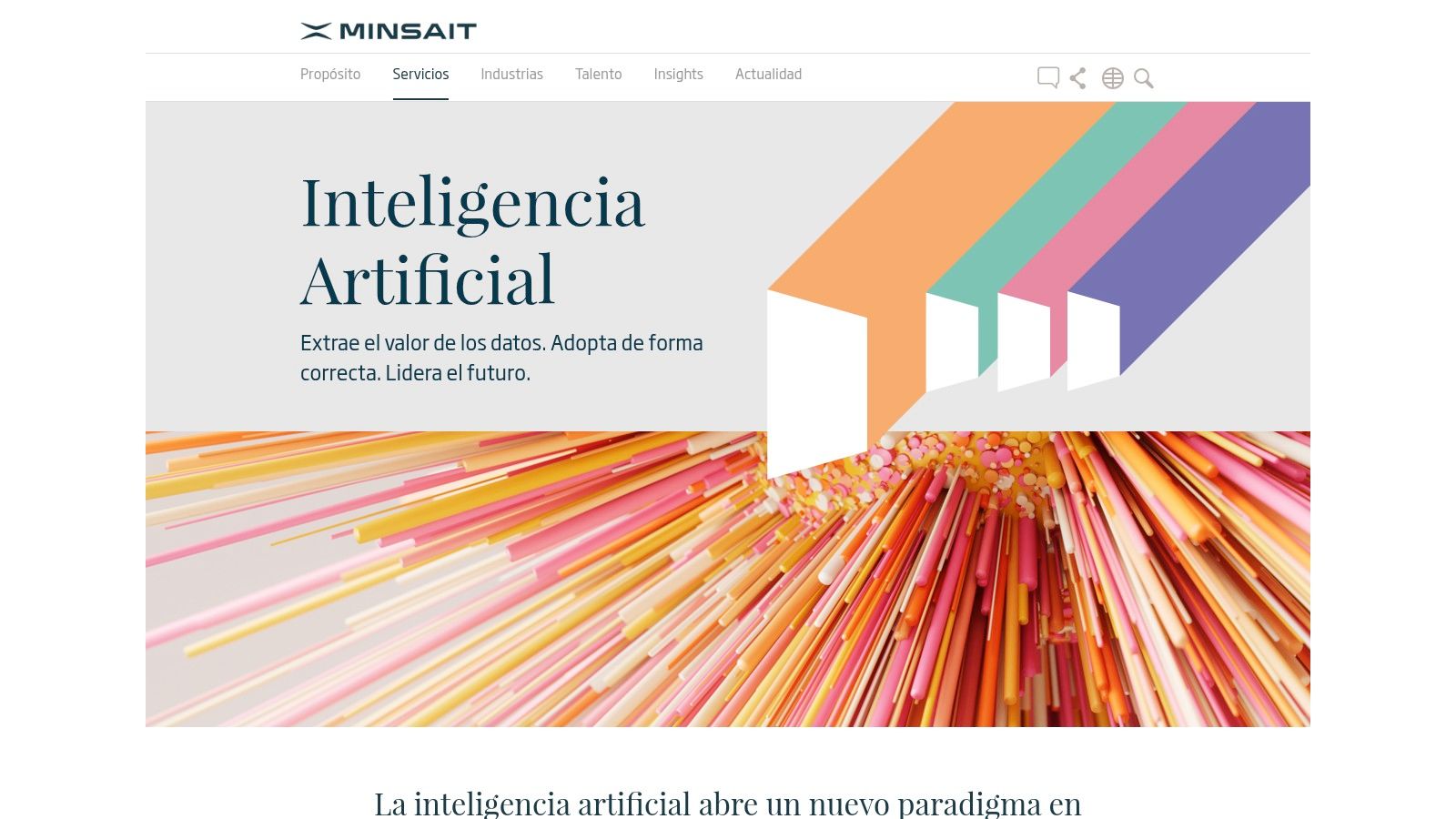 Minsait (Indra) – Servicios de Inteligencia Artificial