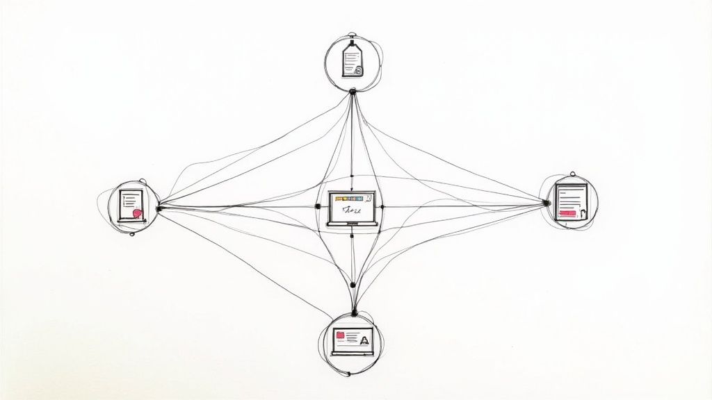 A graph showing upward trends in productivity, cost savings, and security.