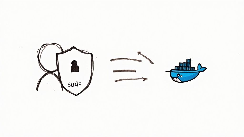A person at a desk with multiple monitors showing a streamlined coding workflow, illustrating productivity gains from Docker post-installation tweaks.