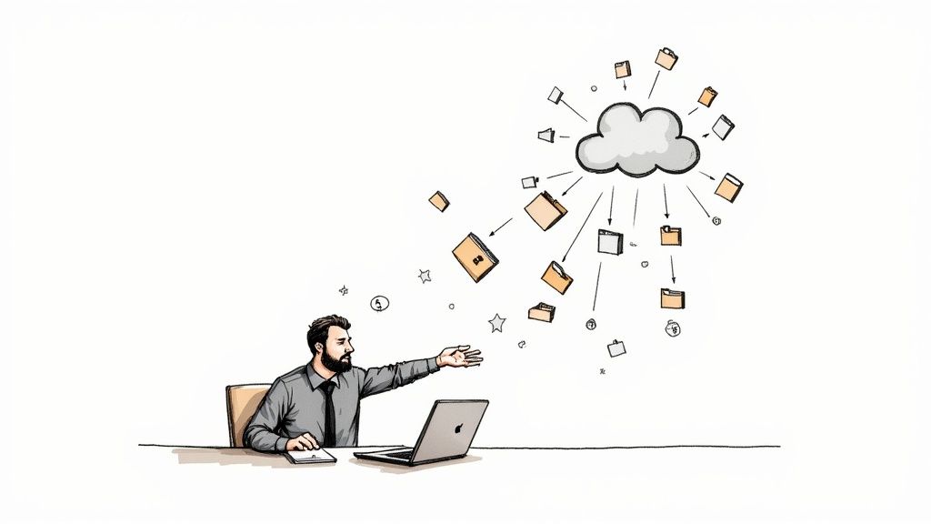 An organized digital workspace with files and folders neatly arranged on a computer screen.