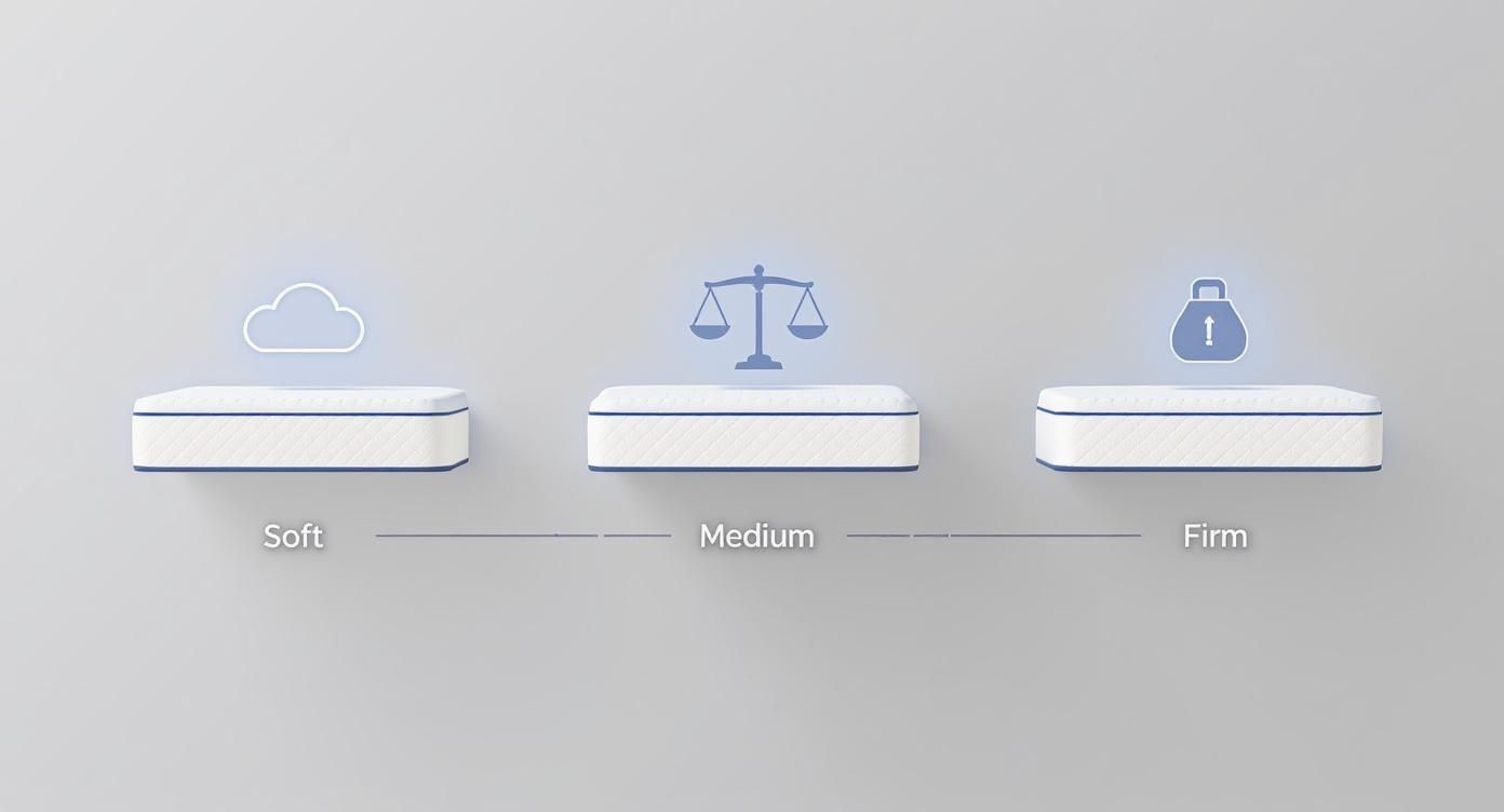 Infographic about mattress firmness guide
