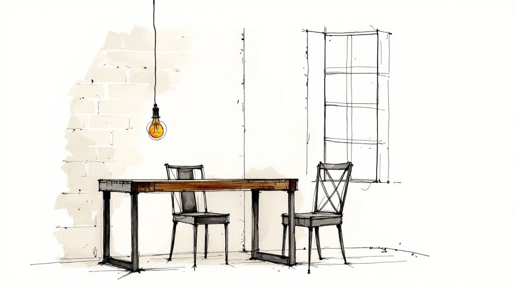 Industrial Chic Dining Room