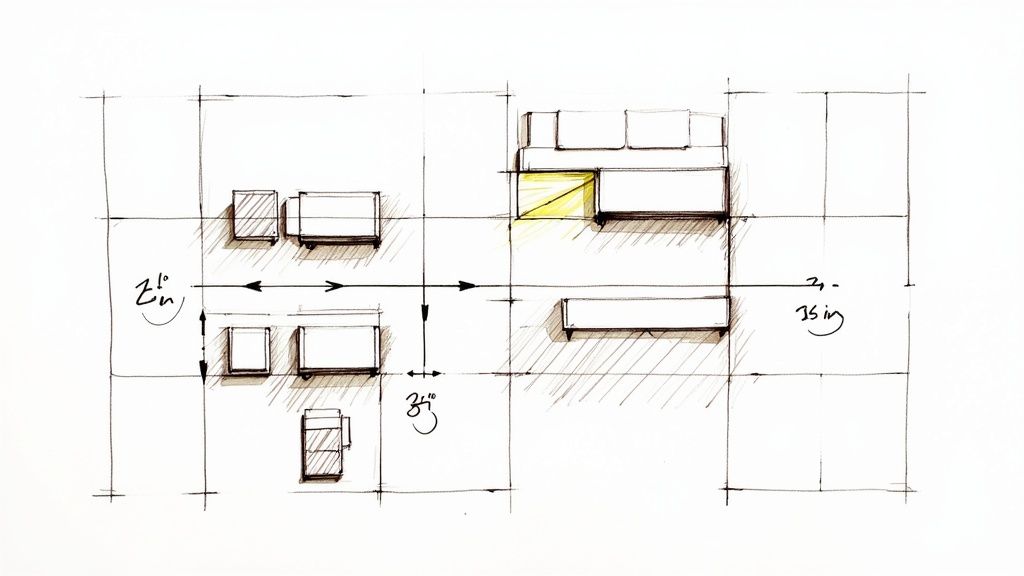 A stylishly arranged bedroom showing a dresser and nightstands complementing the bed.