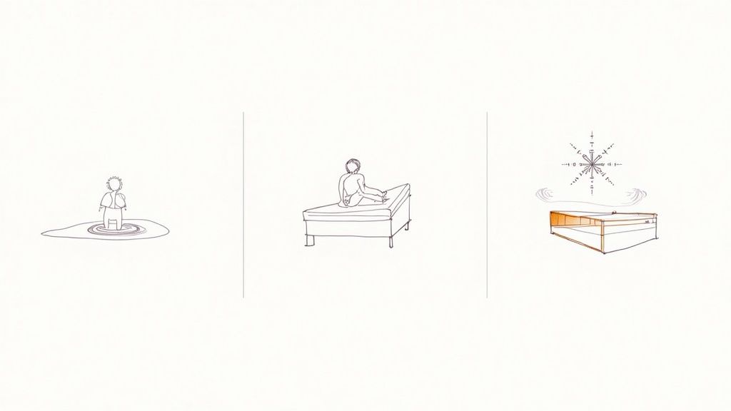 Screenshot of a product page showcasing mattress features.