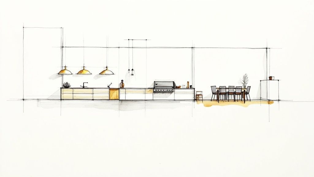 Multi-Zone Outdoor Living Layout