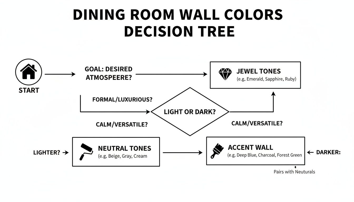 Infographic about colors dining room walls