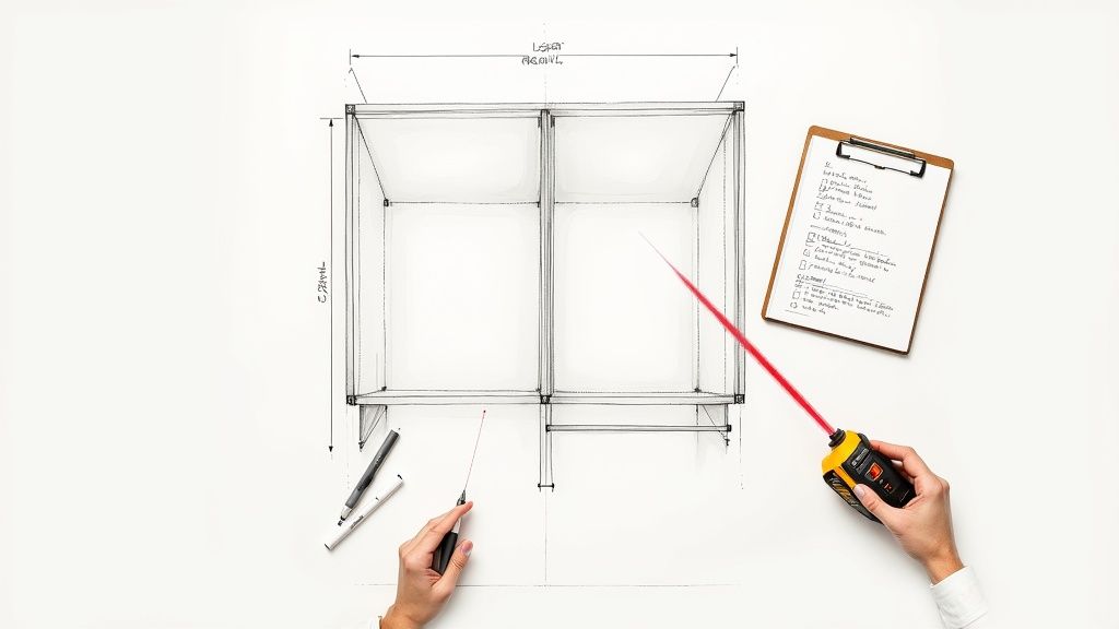 Closet measurement sketch