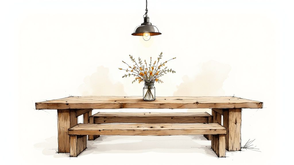 Rustic Farmhouse Dining Room