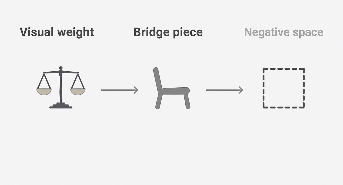 Infographic about how to mix furniture styles