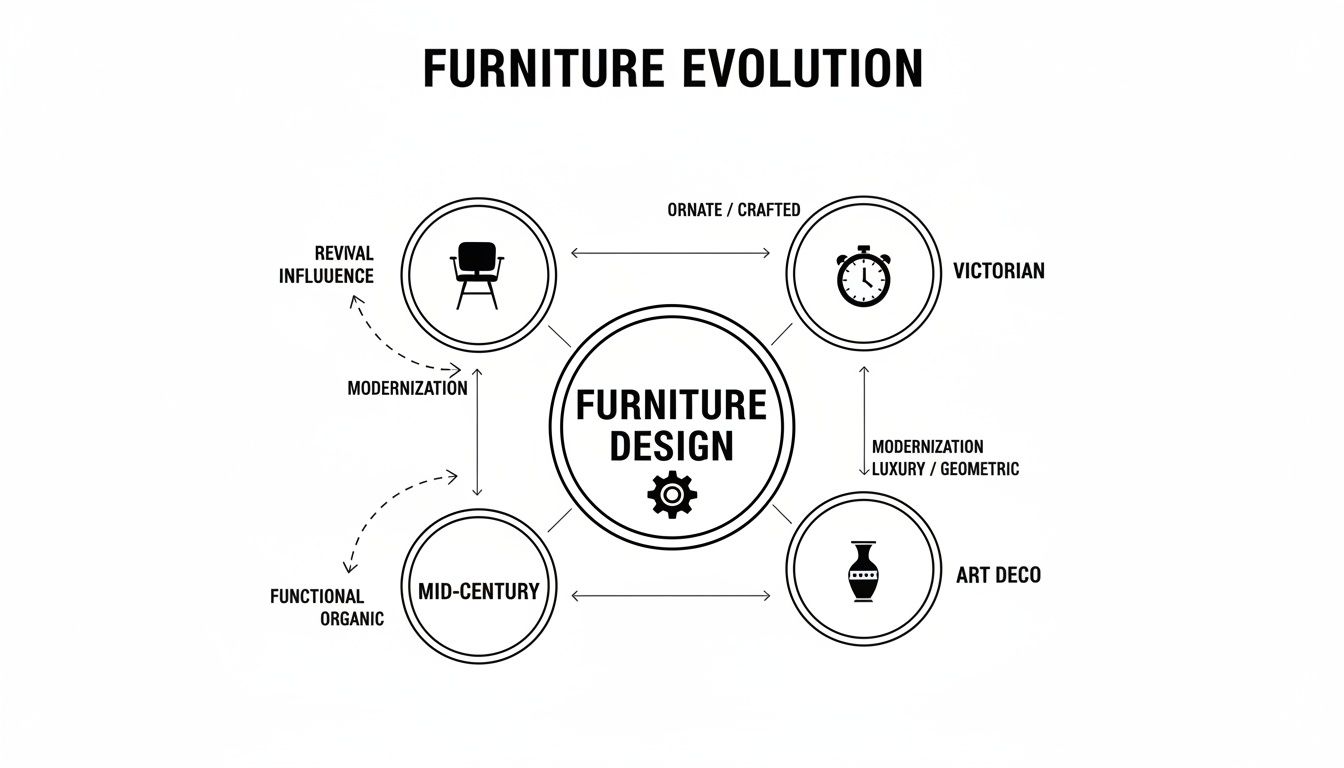 Infographic about furniture styles explained