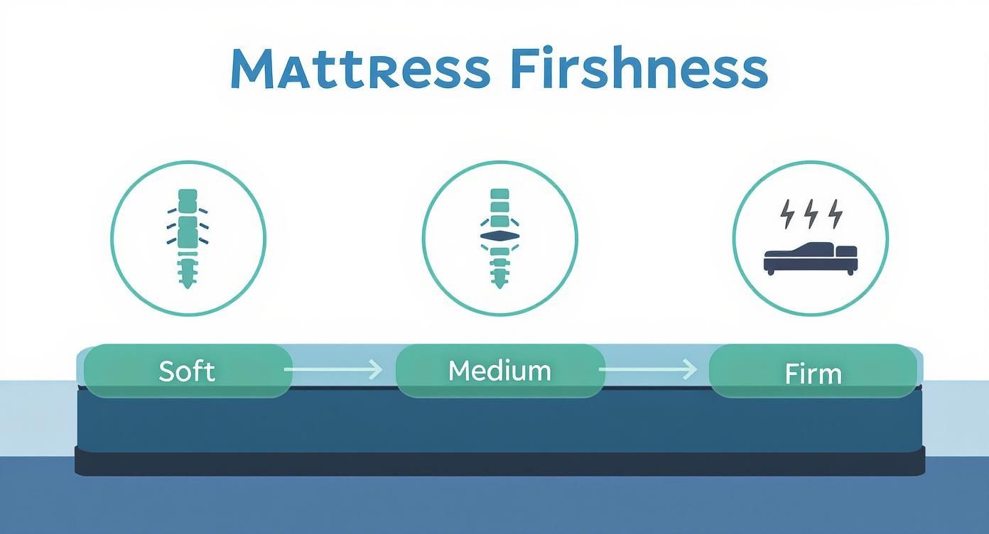 Infographic about best mattress for side sleepers with shoulder pain