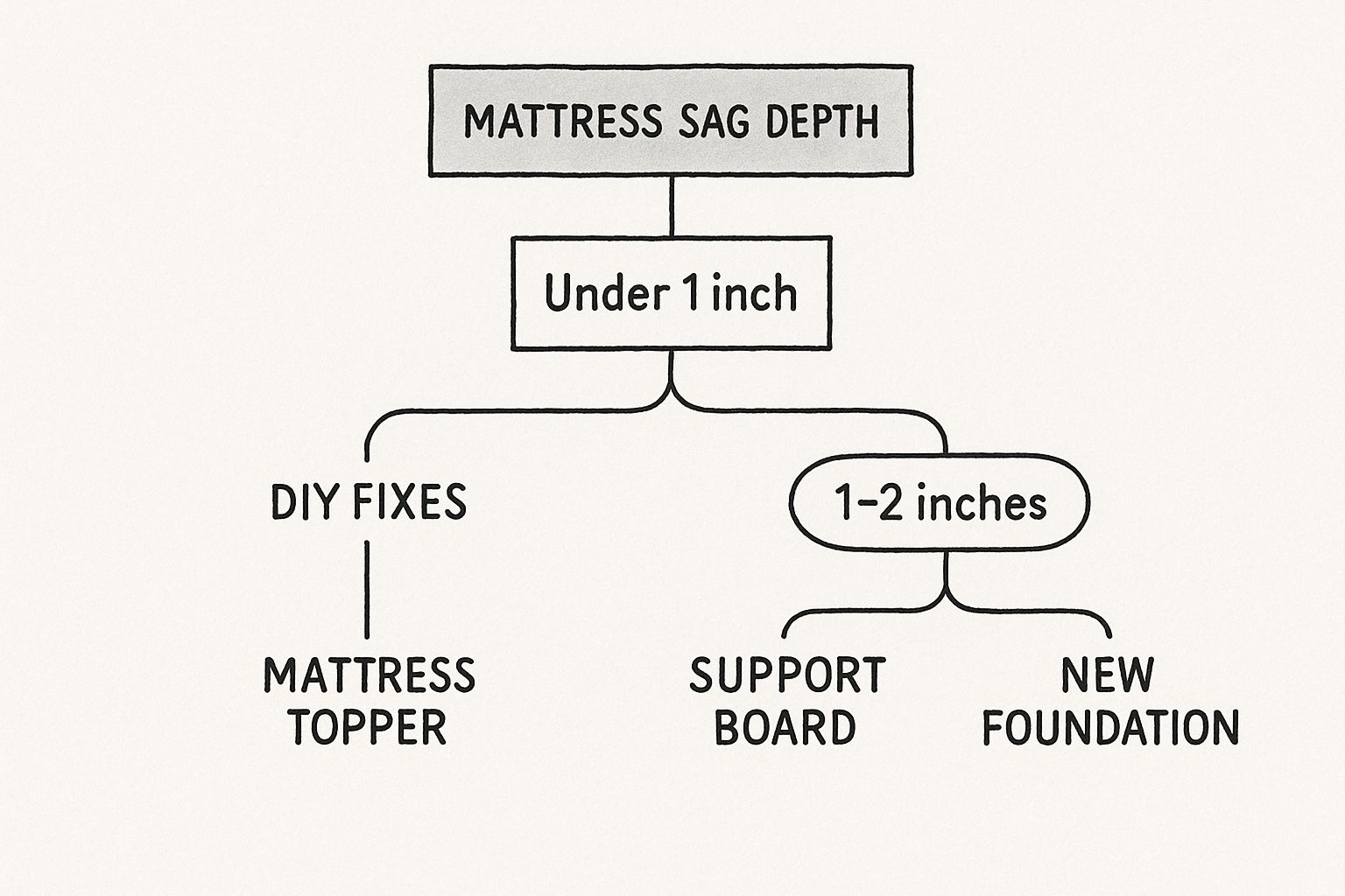 Infographic about mattress fix sagging