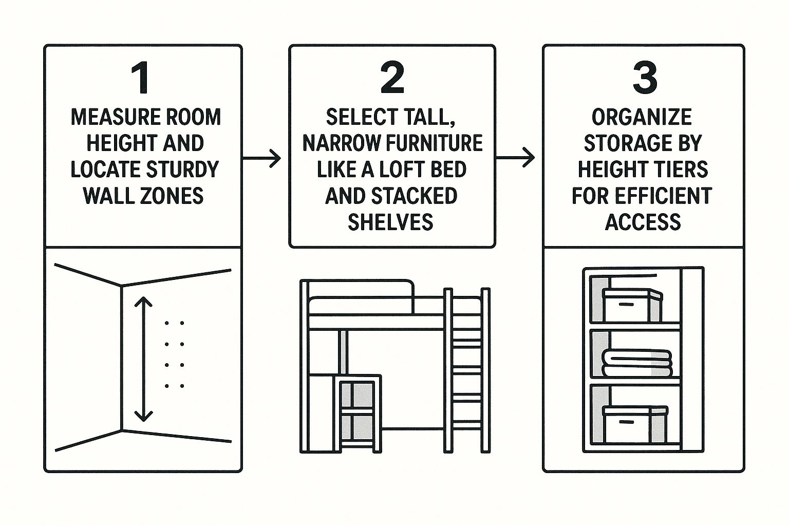 Infographic about small bedroom furniture ideas