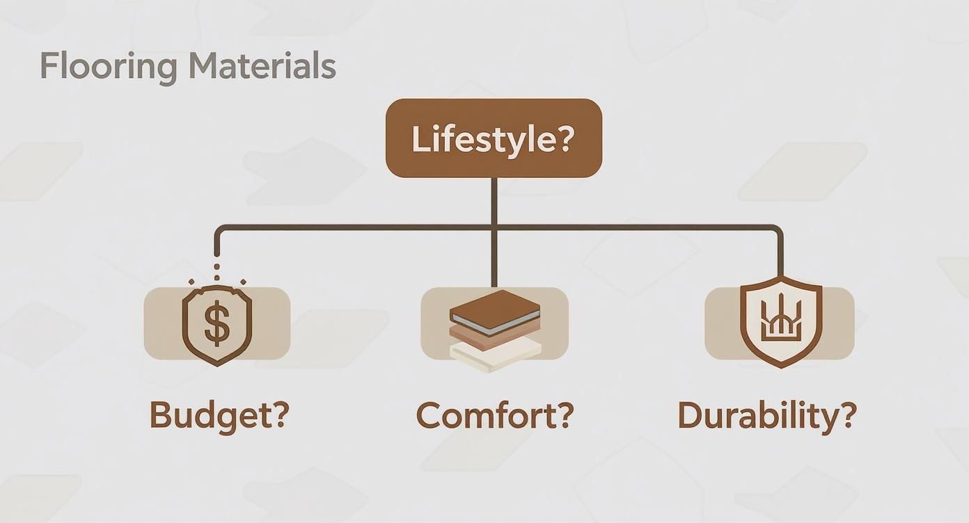 Infographic about best flooring for living room