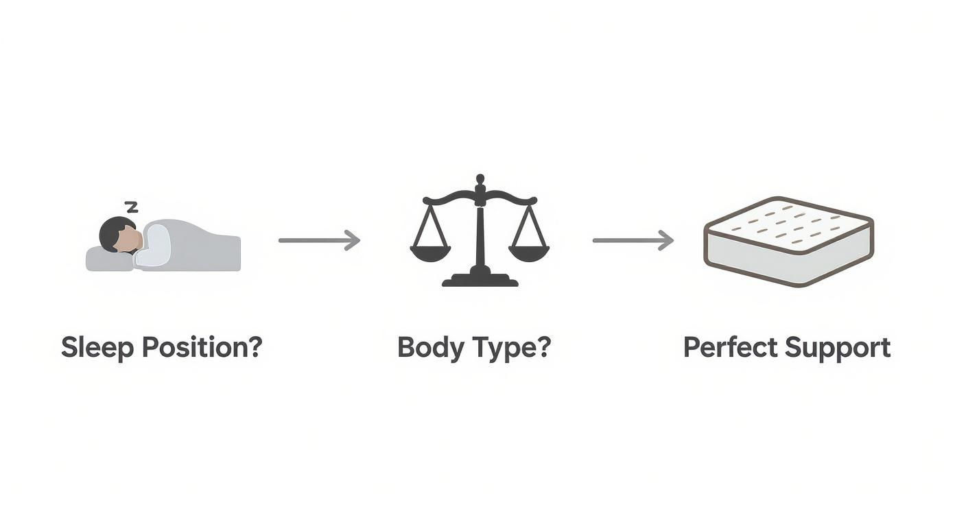 Infographic about how to choose a mattress
