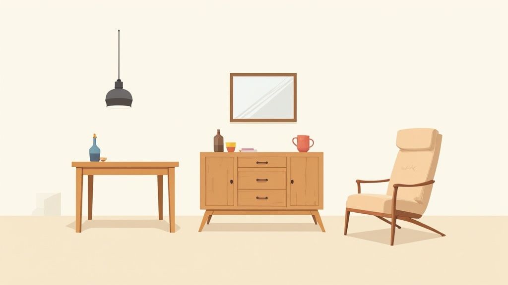 A beautifully crafted Amish wooden dining room table set with chairs.