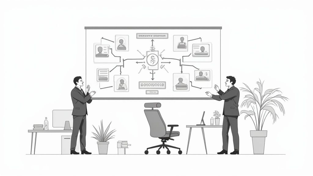 Modern office space with comfortable chairs and collaborative tables, designed by professional office space planners.