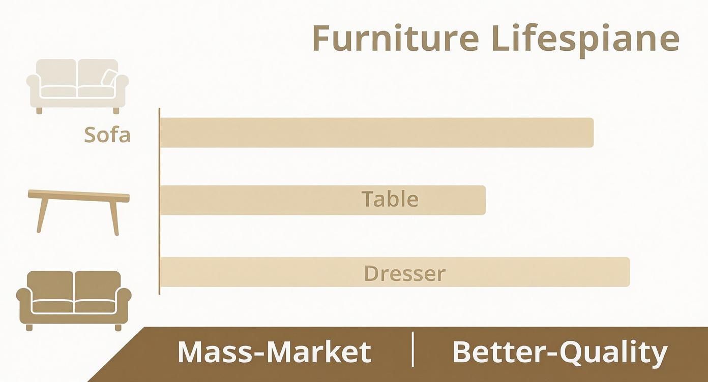 Infographic about how long should furniture last
