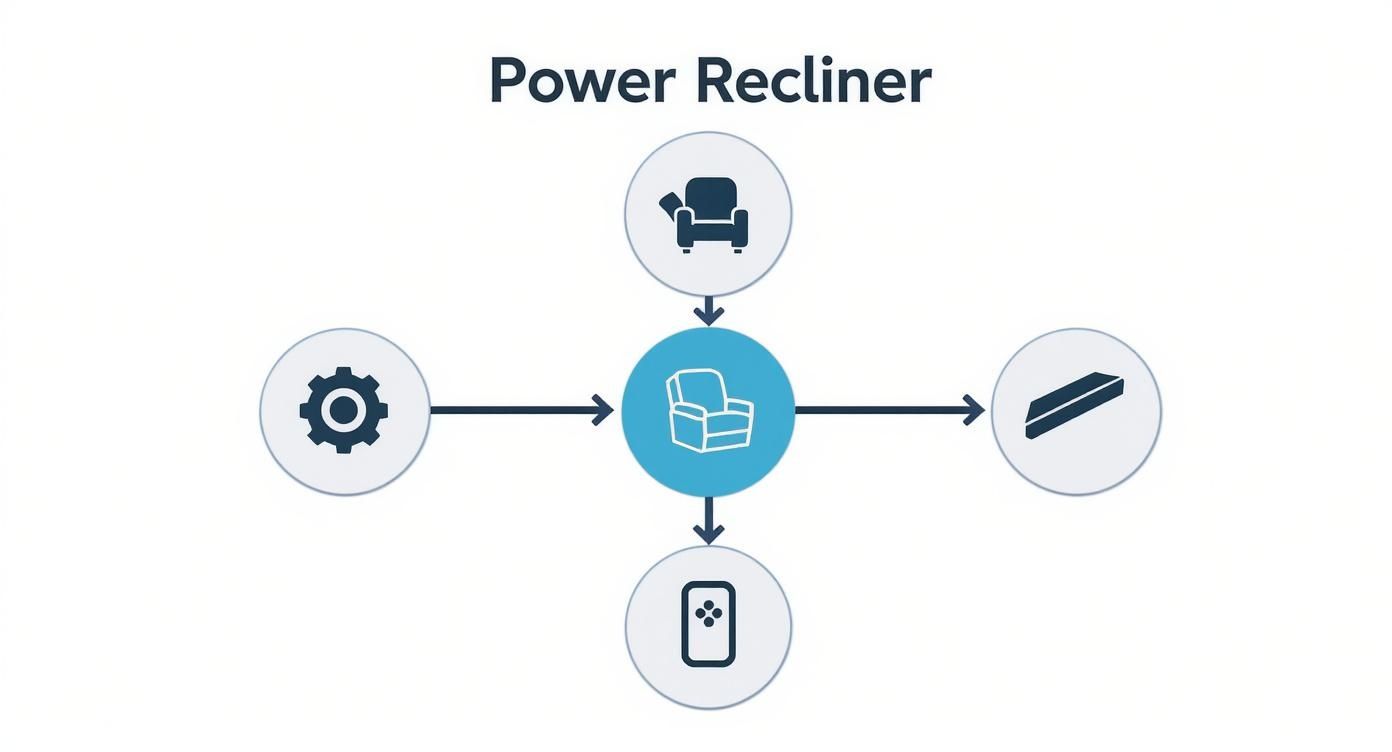 Infographic about what is a power recliner