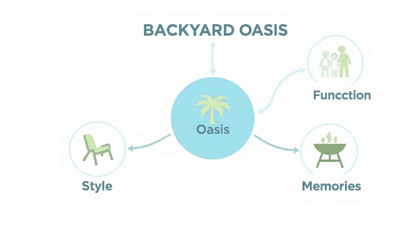 Infographic about backyard furniture ideas