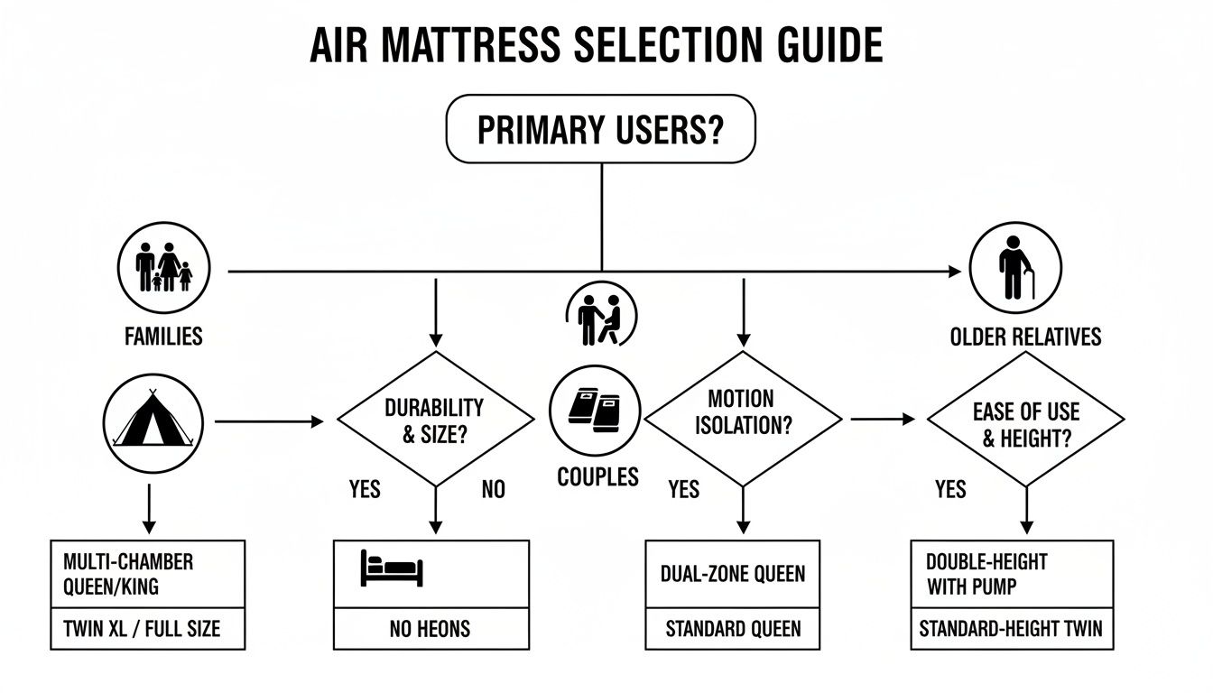 air mattress website structure changes diagram