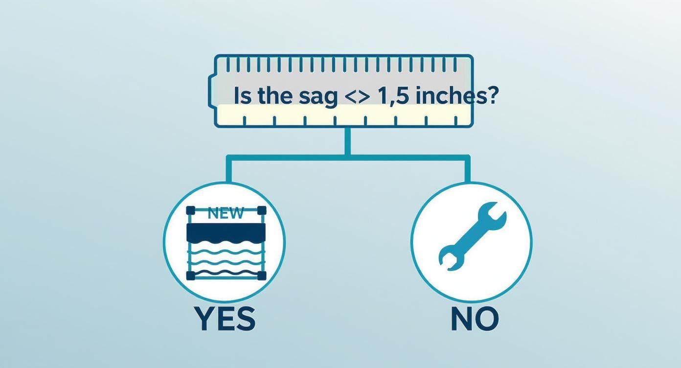 Infographic about fix a saggy mattress