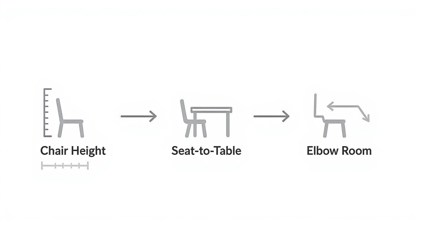Infographic about how to choose dining chairs