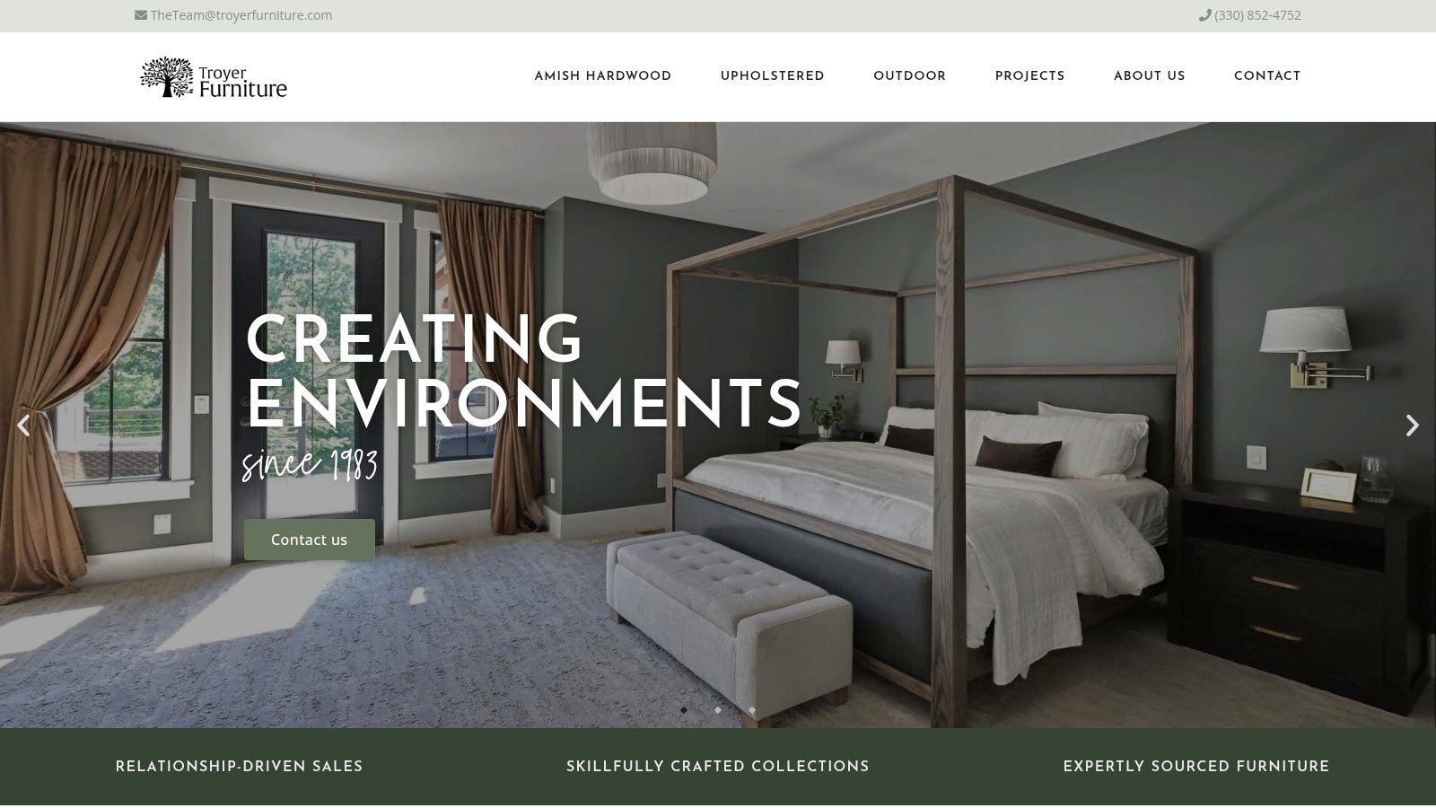 A beautifully crafted wooden bedroom set from Troyer Furniture, showcasing classic design.