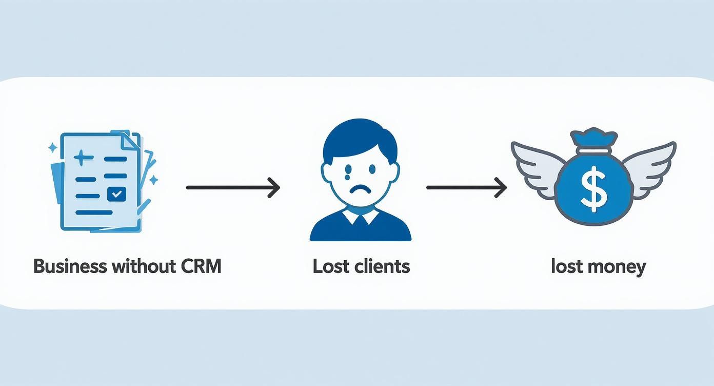 Infographic about crm для малого бизнеса