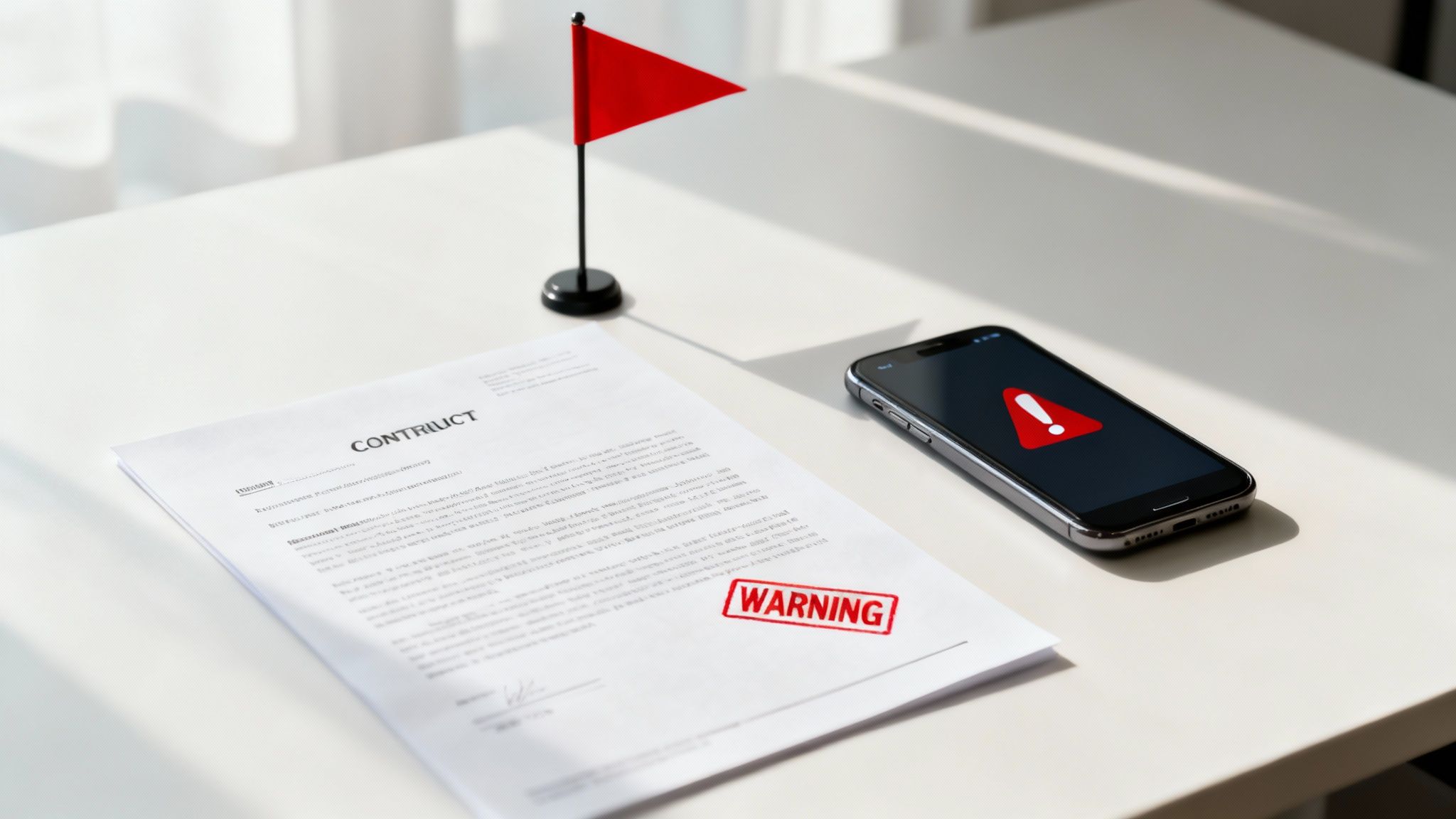 Человек, держащий знак восклицания, как символ предупреждения