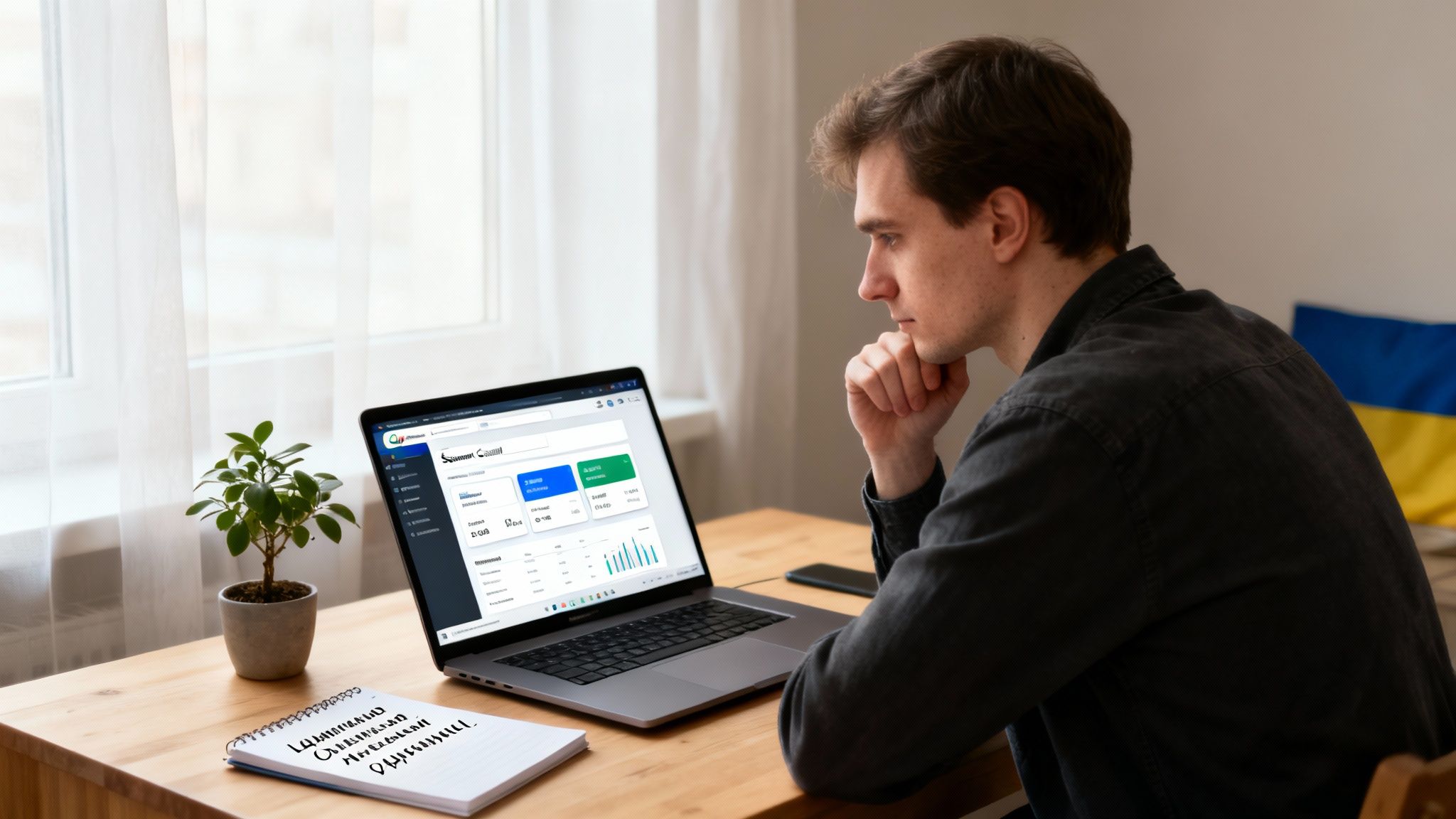 Ноутбук з відкритим інтерфейсом Google Search Console