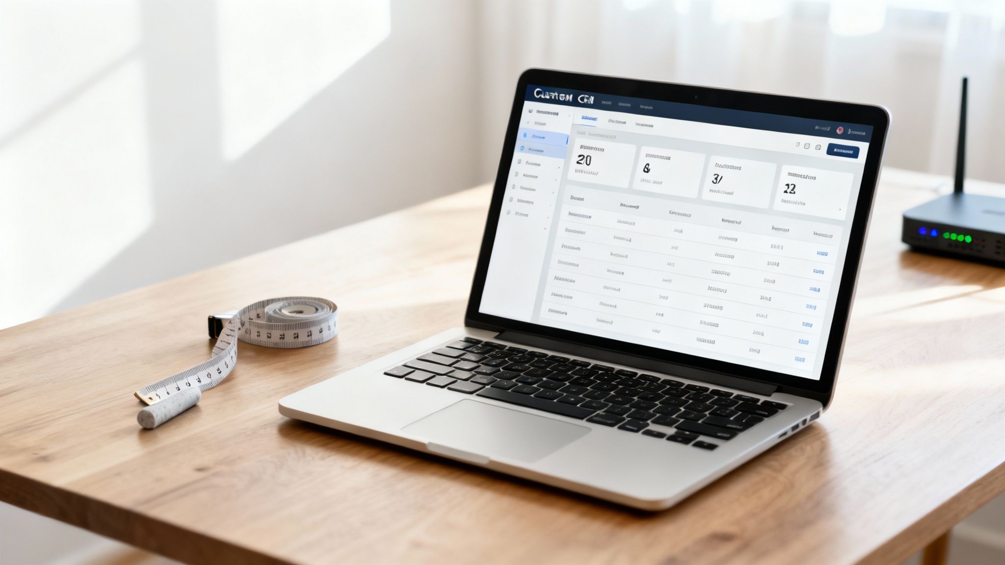Человек работает за компьютером, символизирует создание CRM