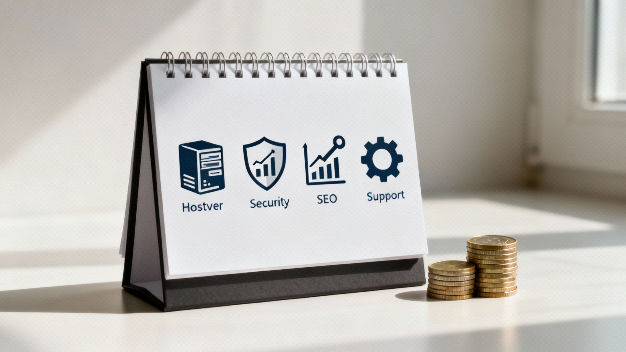 Person reviewing charts on a laptop, symbolizing ongoing website costs analysis