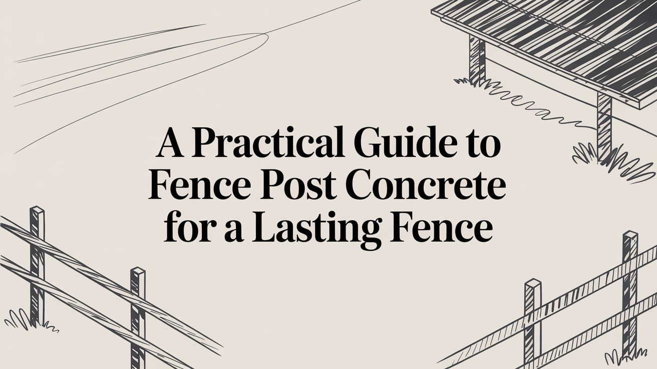 A Practical Guide to Fence Post Concrete for a Lasting Fence