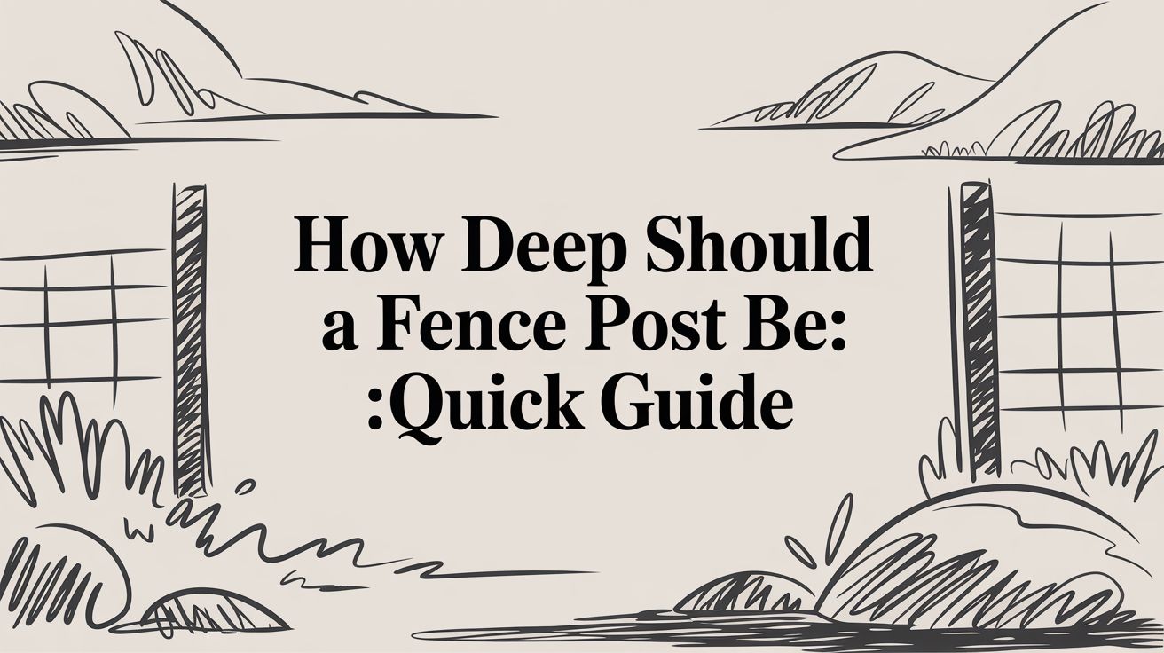 How Deep Should a Fence Post Be: A Practical Guide