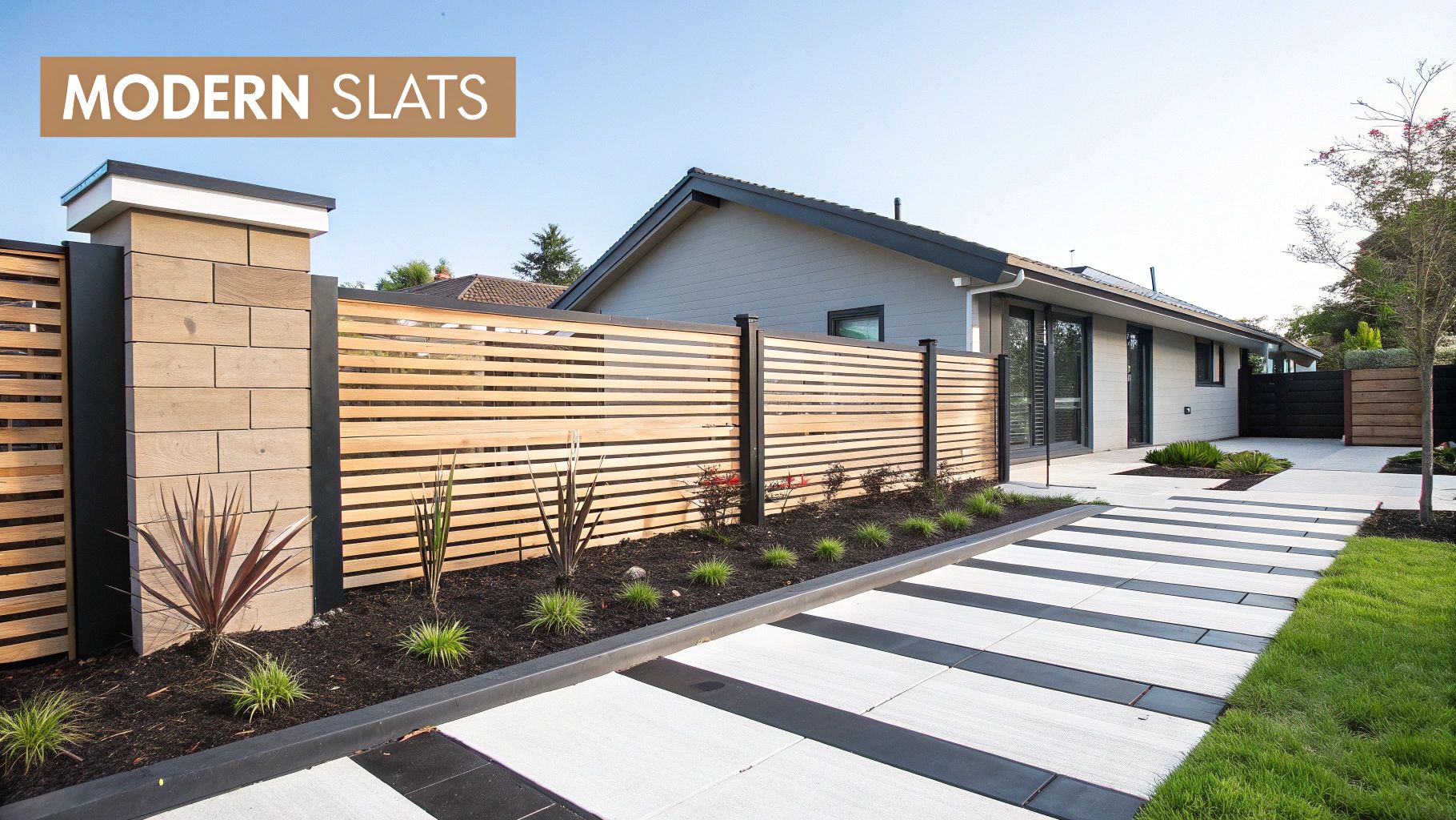 Horizontal Fence (Modern Slat)