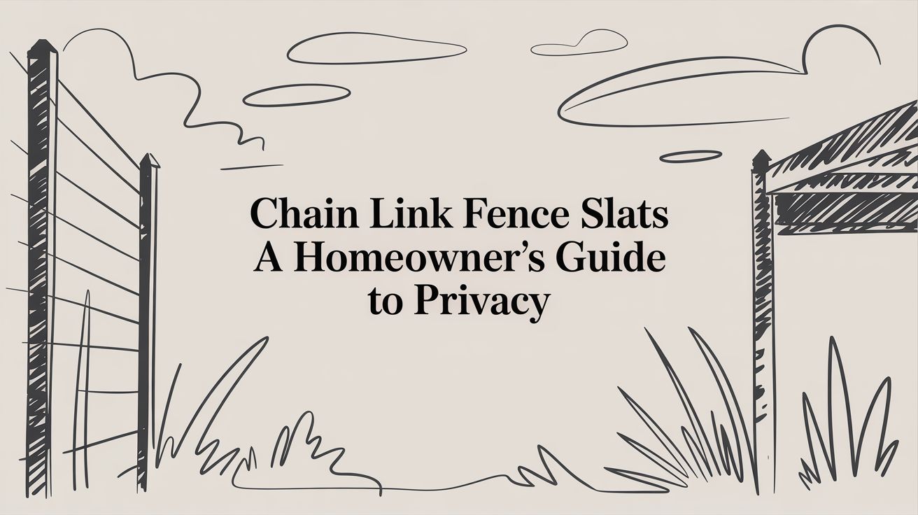 A Homeowner's Actionable Guide to Chain Link Fence Slats