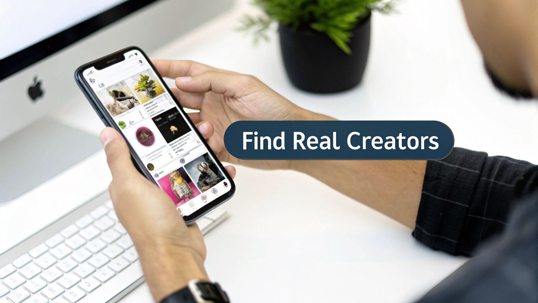 Screenshot of a TikTok search for UGC creators in a specific niche.