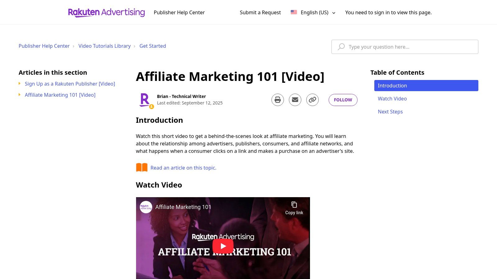 Rakuten Advertising – Publisher Help Center & Video Tutorials