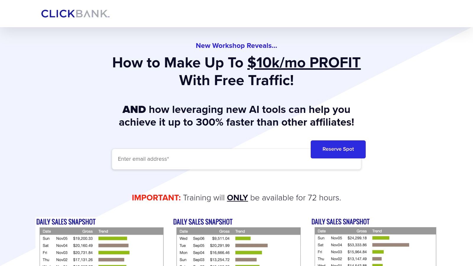 ClickBank – Free Affiliate Workshops and Starter Training