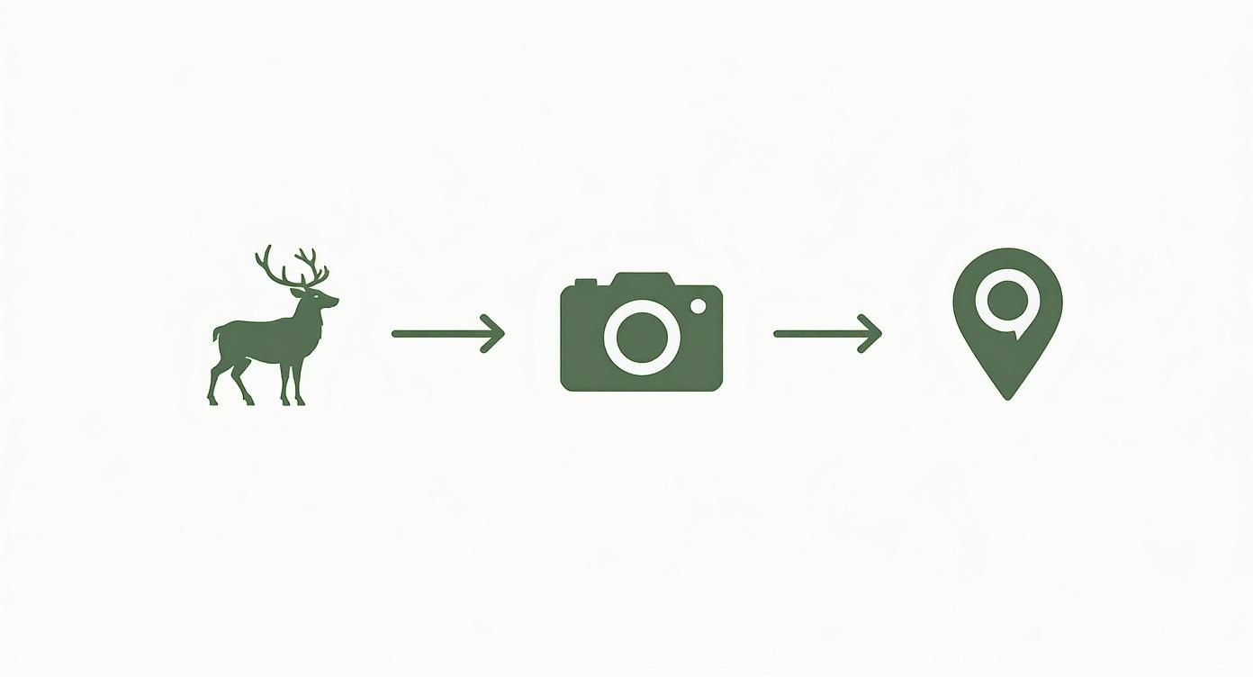 Infographic about trail camera with gps tracking