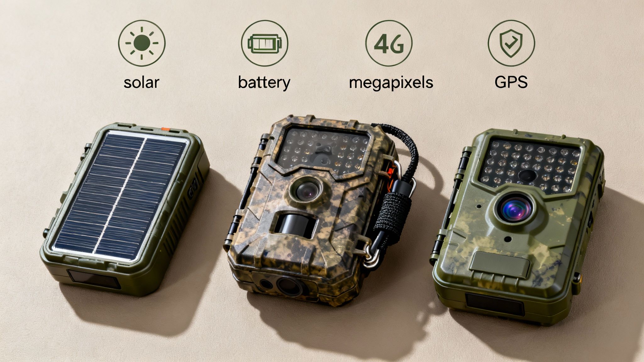 Hunter checking his phone for 4G trail camera updates in the woods.