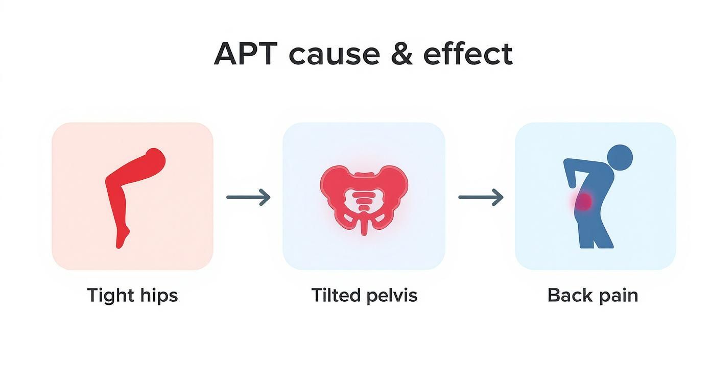 Infographic about how to fix anterior pelvic tilt