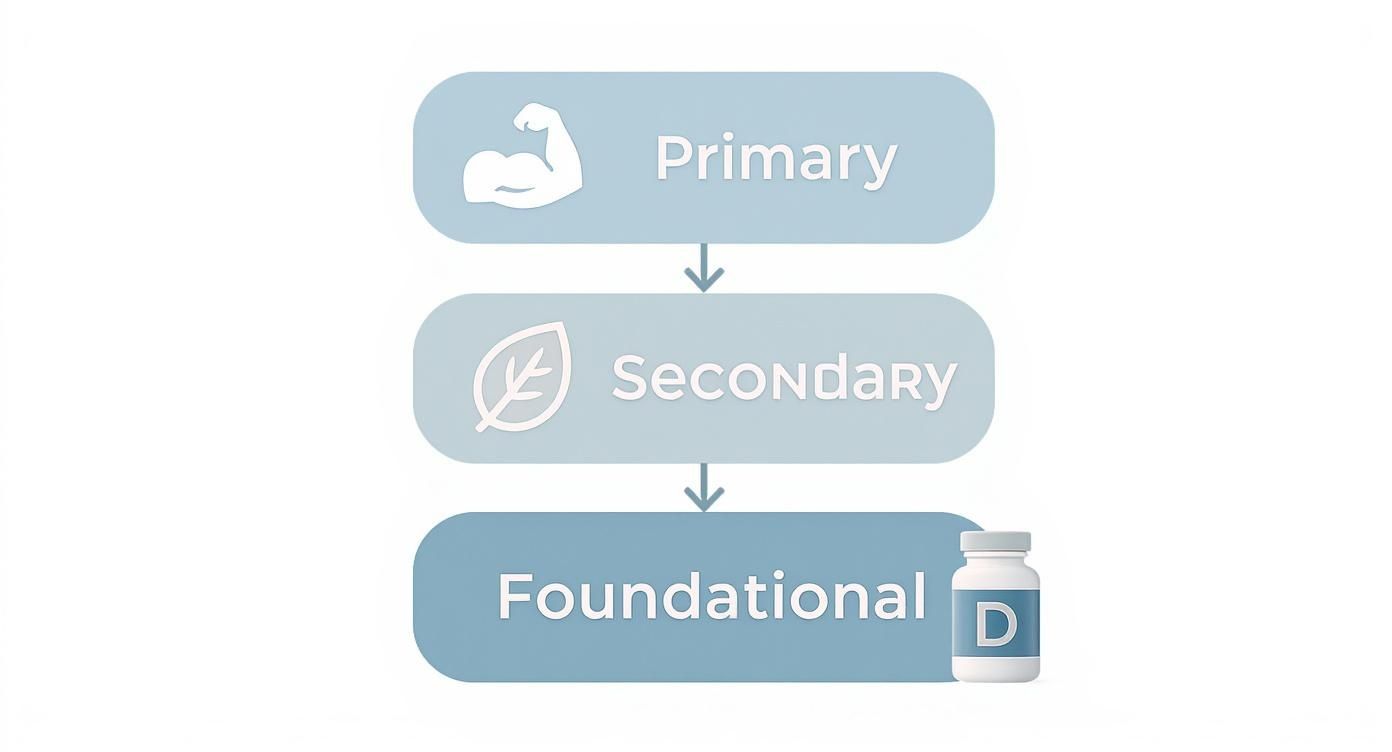 Infographic about supplements to grow glutes