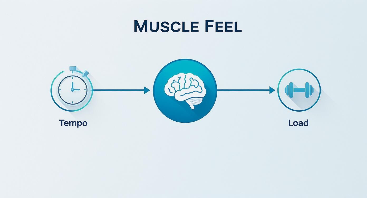 Infographic about how to improve mind muscle connection